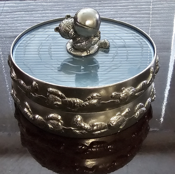 Royal Selangor Pewter Collectible Teddy Bear Jewelry / Trinket | Box / Case - Picture 1 of 8